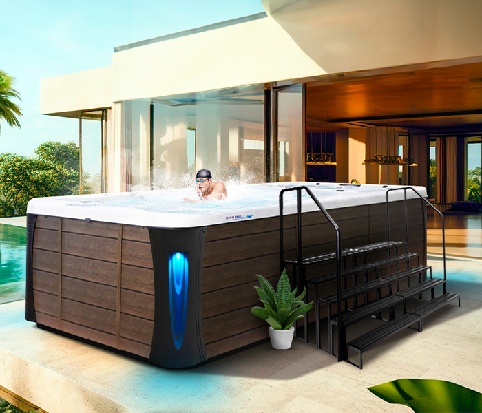 Calspas hot tub being used in a family setting - Huntington Park