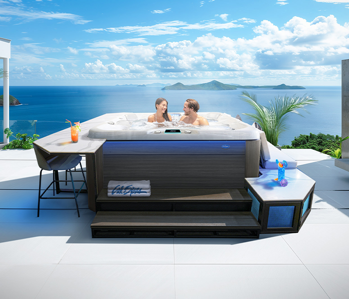 Calspas hot tub being used in a family setting - Huntington Park